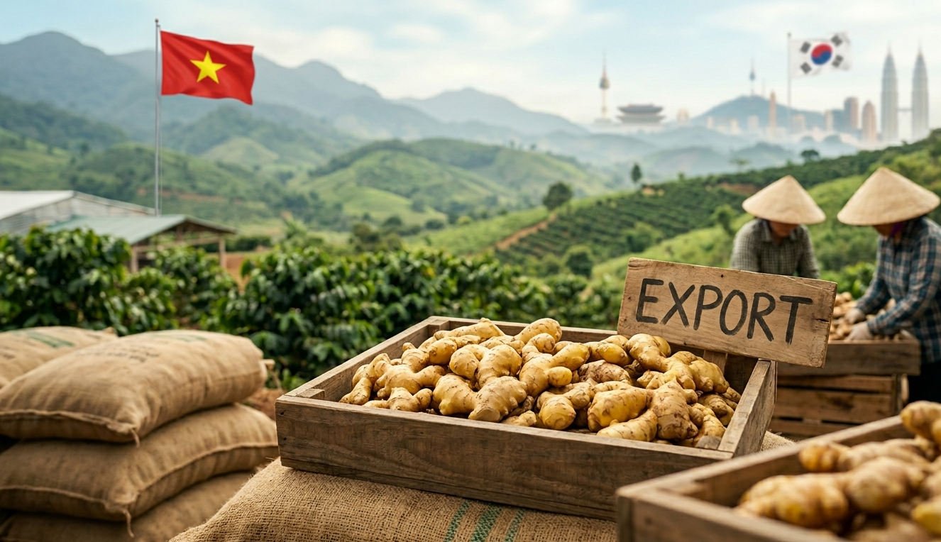 fresh ginger export to Korea