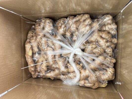 bulk packaging frozen ginger
